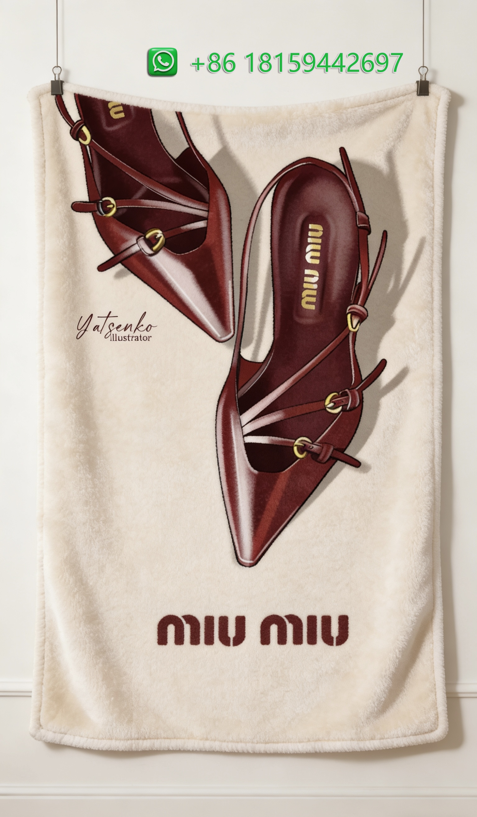 Miumiu Throw Blankets